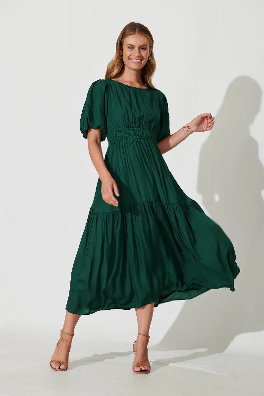 Stargazer Midi Dress In Emerald